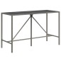 vidaXL 9-tlg. Gartenbar-Set mit Kissen Grau Poly Rattan vidaXL 9-tlg. Gartenbar-Set mit Kissen Grau Poly Rattan