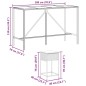 vidaXL 9-tlg. Gartenbar-Set mit Kissen Grau Poly Rattan vidaXL 9-tlg. Gartenbar-Set mit Kissen Grau Poly Rattan