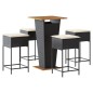 vidaXL 5-tlg. Gartenbar-Set mit Kissen Schwarz Poly Rattan vidaXL 5-tlg. Gartenbar-Set mit Kissen Schwarz Poly Rattan
