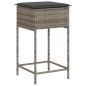 vidaXL 5-tlg. Gartenbar-Set mit Kissen Grau Poly Rattan vidaXL 5-tlg. Gartenbar-Set mit Kissen Grau Poly Rattan