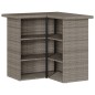 vidaXL 5-tlg. Gartenbar-Set mit Kissen Grau Poly Rattan vidaXL 5-tlg. Gartenbar-Set mit Kissen Grau Poly Rattan