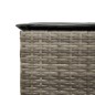 vidaXL 5-tlg. Gartenbar-Set mit Kissen Grau Poly Rattan vidaXL 5-tlg. Gartenbar-Set mit Kissen Grau Poly Rattan