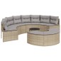 vidaXL 3-tlg. Garten-Sofagarnitur Halbrund Beige Poly-Rattan vidaXL 3-tlg. Garten-Sofagarnitur Halbrund Beige Poly-Rattan