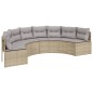 vidaXL 3-tlg. Garten-Sofagarnitur Halbrund Beige Poly-Rattan vidaXL 3-tlg. Garten-Sofagarnitur Halbrund Beige Poly-Rattan