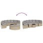 vidaXL 3-tlg. Garten-Sofagarnitur Halbrund Beige Poly-Rattan vidaXL 3-tlg. Garten-Sofagarnitur Halbrund Beige Poly-Rattan