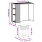vidaXL 3-tlg. Gartenbar-Set mit Kissen Grau Poly Rattan vidaXL 3-tlg. Gartenbar-Set mit Kissen Grau Poly Rattan