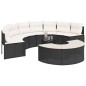 vidaXL 3-tlg. Garten-Sofagarnitur Halbrund Schwarz Poly-Rattan vidaXL 3-tlg. Garten-Sofagarnitur Halbrund Schwarz Poly-Rattan