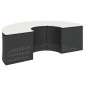 vidaXL 3-tlg. Garten-Sofagarnitur Halbrund Schwarz Poly-Rattan vidaXL 3-tlg. Garten-Sofagarnitur Halbrund Schwarz Poly-Rattan