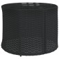 vidaXL 3-tlg. Garten-Sofagarnitur Halbrund Schwarz Poly-Rattan vidaXL 3-tlg. Garten-Sofagarnitur Halbrund Schwarz Poly-Rattan