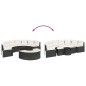 vidaXL 3-tlg. Garten-Sofagarnitur Halbrund Schwarz Poly-Rattan vidaXL 3-tlg. Garten-Sofagarnitur Halbrund Schwarz Poly-Rattan