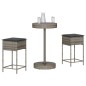vidaXL 3-tlg. Gartenbar-Set mit Kissen Grau Poly Rattan vidaXL 3-tlg. Gartenbar-Set mit Kissen Grau Poly Rattan