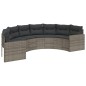 vidaXL 2-tlg. Garten-Sofagarnitur Halbrund Grau Poly Rattan vidaXL 2-tlg. Garten-Sofagarnitur Halbrund Grau Poly Rattan