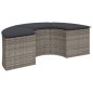 vidaXL 2-tlg. Garten-Sofagarnitur Halbrund Grau Poly Rattan vidaXL 2-tlg. Garten-Sofagarnitur Halbrund Grau Poly Rattan