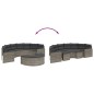 vidaXL 2-tlg. Garten-Sofagarnitur Halbrund Grau Poly Rattan vidaXL 2-tlg. Garten-Sofagarnitur Halbrund Grau Poly Rattan