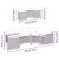 vidaXL 2-tlg. Garten-Sofagarnitur Halbrund Grau Poly Rattan vidaXL 2-tlg. Garten-Sofagarnitur Halbrund Grau Poly Rattan