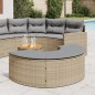 vidaXL Garten-Fußhocker mit Kissen Beige Poly-Rattan vidaXL Garten-Fußhocker mit Kissen Beige Poly-Rattan