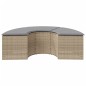 vidaXL Garten-Fußhocker mit Kissen Beige Poly-Rattan vidaXL Garten-Fußhocker mit Kissen Beige Poly-Rattan