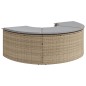 vidaXL Garten-Fußhocker mit Kissen Beige Poly-Rattan vidaXL Garten-Fußhocker mit Kissen Beige Poly-Rattan