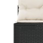 vidaXL Gartensofa mit Kissen Rund Schwarz Poly-Rattan vidaXL Gartensofa mit Kissen Rund Schwarz Poly-Rattan