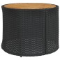 vidaXL Gartensofa mit Tisch und Kissen Halbrund Schwarz Poly-Rattan vidaXL Gartensofa mit Tisch und Kissen Halbrund Schwarz Poly-Rattan