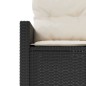 vidaXL Gartensofa mit Tisch und Kissen Halbrund Schwarz Poly-Rattan vidaXL Gartensofa mit Tisch und Kissen Halbrund Schwarz Poly-Rattan