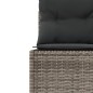 vidaXL Gartensofa mit Kissen Halbrund Grau Poly Rattan vidaXL Gartensofa mit Kissen Halbrund Grau Poly Rattan
