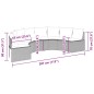 vidaXL Gartensofa mit Kissen Halbrund Grau Poly Rattan vidaXL Gartensofa mit Kissen Halbrund Grau Poly Rattan