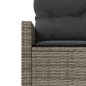 vidaXL Gartensofa mit Kissen Halbrund Grau Poly Rattan vidaXL Gartensofa mit Kissen Halbrund Grau Poly Rattan