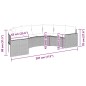 vidaXL Gartensofa mit Kissen Halbrund Grau Poly Rattan vidaXL Gartensofa mit Kissen Halbrund Grau Poly Rattan