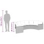 vidaXL Gartensofa mit Kissen Halbrund Grau Poly Rattan vidaXL Gartensofa mit Kissen Halbrund Grau Poly Rattan