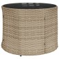 vidaXL Gartensofa mit Tisch und Kissen Rund Beige Poly-Rattan vidaXL Gartensofa mit Tisch und Kissen Rund Beige Poly-Rattan