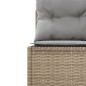 vidaXL Gartensofa mit Kissen Rund Beige Poly-Rattan vidaXL Gartensofa mit Kissen Rund Beige Poly-Rattan