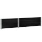 vidaXL Paletten-Aufsatzrahmen 2 Stk. Schwarz 120x180 cm Massivholz