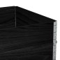 vidaXL Paletten-Aufsatzrahmen 2 Stk. Schwarz 120x180 cm Massivholz