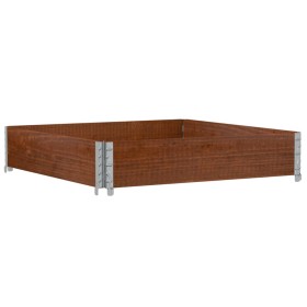 vidaXL Paletten-Aufsatzrahmen Braun 100x100 cm Massivholz Kiefer