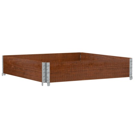 vidaXL Paletten-Aufsatzrahmen Braun 100x100 cm Massivholz Kiefer