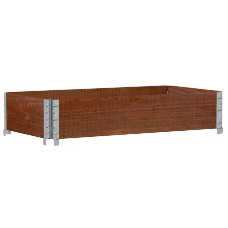 vidaXL Paletten-Aufsatzrahmen Braun 100x50 cm Massivholz Kiefer