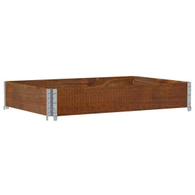 vidaXL Paletten-Aufsatzrahmen Braun 120x80 cm Massivholz Kiefer