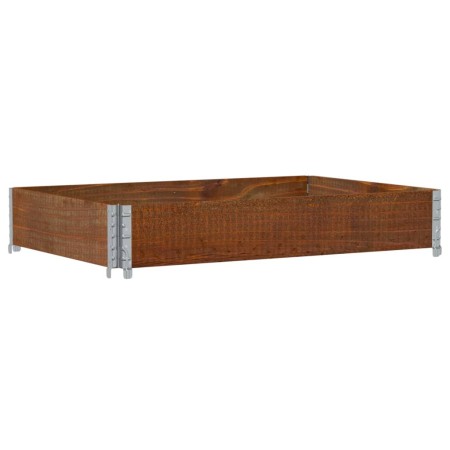 vidaXL Paletten-Aufsatzrahmen Braun 120x80 cm Massivholz Kiefer