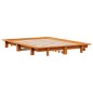 vidaXL Massivholzbett ohne Matratze Wachsbraun 120x190 cm Kiefernholz vidaXL Massivholzbett ohne Matratze Wachsbraun 120x190 cm Kiefernholz