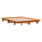 vidaXL Massivholzbett ohne Matratze Wachsbraun 120x190 cm Kiefernholz vidaXL Massivholzbett ohne Matratze Wachsbraun 120x190 cm Kiefernholz