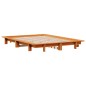vidaXL Massivholzbett ohne Matratze Wachsbraun 150x200 cm Kiefernholz vidaXL Massivholzbett ohne Matratze Wachsbraun 150x200 cm Kiefernholz