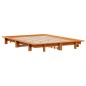 vidaXL Massivholzbett ohne Matratze Wachsbraun 150x200 cm Kiefernholz vidaXL Massivholzbett ohne Matratze Wachsbraun 150x200 cm Kiefernholz