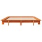 vidaXL Massivholzbett ohne Matratze Wachsbraun 120x200 cm Kiefernholz