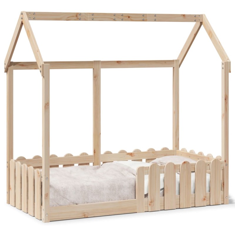 vidaXL Kinderbett Hausbett 70x140 cm Massivholz Kiefer vidaXL Kinderbett Hausbett 70x140 cm Massivholz Kiefer