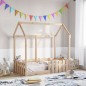 vidaXL Kinderbett Hausbett 70x140 cm Massivholz Kiefer vidaXL Kinderbett Hausbett 70x140 cm Massivholz Kiefer