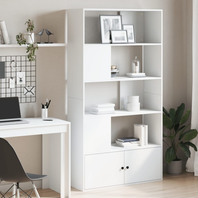vidaXL Bücherregal Weiß 100x36x189 cm Holzwerkstoff vidaXL Bücherregal Weiß 100x36x189 cm Holzwerkstoff