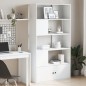 vidaXL Bücherregal Weiß 100x36x189 cm Holzwerkstoff vidaXL Bücherregal Weiß 100x36x189 cm Holzwerkstoff