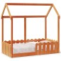vidaXL Kinderbett Hausbett Wachsbraun 70x140 cm Kiefer vidaXL Kinderbett Hausbett Wachsbraun 70x140 cm Kiefer