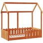 vidaXL Kinderbett Hausbett Wachsbraun 70x140 cm Kiefer vidaXL Kinderbett Hausbett Wachsbraun 70x140 cm Kiefer